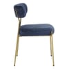 Diana Gold Chair Blue Fabric