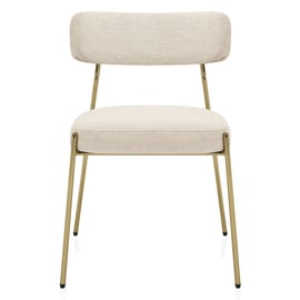 Diana Gold Chair Cream Fabric