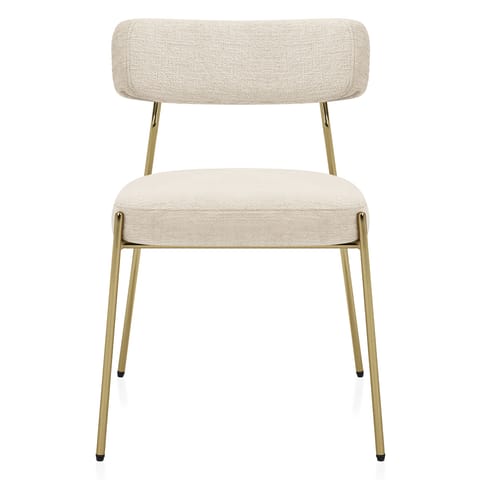 Diana Gold Chair Cream Fabric