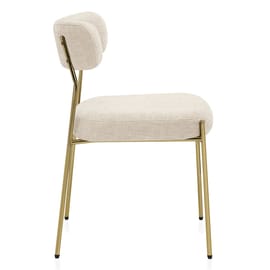 Diana Gold Chair Cream Fabric