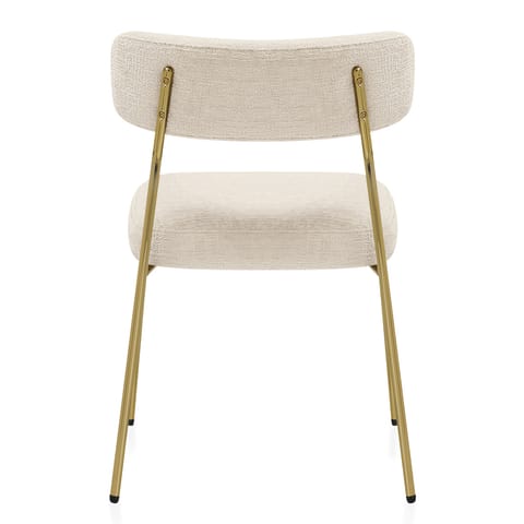 Diana Gold Chair Cream Fabric