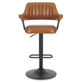 Scout Real Leather Stool Brown