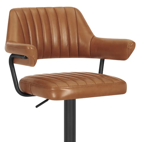 Scout Real Leather Stool Brown