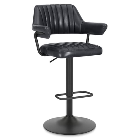 Scout Real Leather Stool Slate