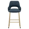 Louisa Gold Bar Stool Blue