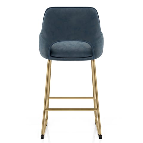 Louisa Gold Bar Stool Blue