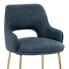 Louisa Gold Bar Stool Blue