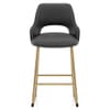 Louisa Gold Bar Stool Charcoal