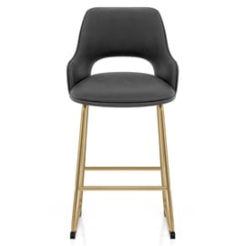 Louisa Gold Bar Stool Charcoal