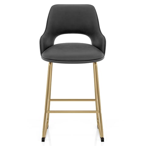 Louisa Gold Bar Stool Charcoal