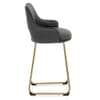 Louisa Gold Bar Stool Charcoal