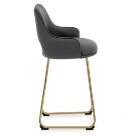 Louisa Gold Bar Stool Charcoal