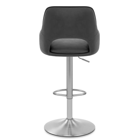 Fiji Brushed Steel Stool Charcoal
