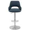 Fiji Brushed Steel Stool Blue