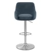 Fiji Brushed Steel Stool Blue