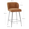 Coast Bar Stool Brown Fabric