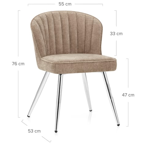 Chase Dining Chair Beige Fabric