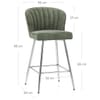 Chase Bar Stool Green Fabric