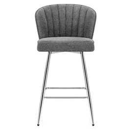 Chase Bar Stool Grey Fabric