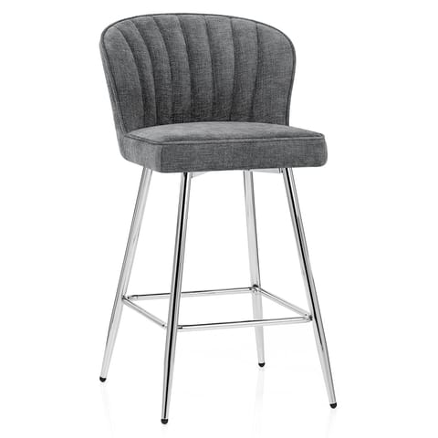 Chase Bar Stool Grey Fabric