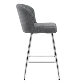 Chase Bar Stool Grey Fabric