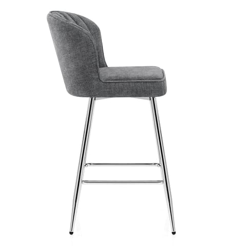 Chase Bar Stool Grey Fabric