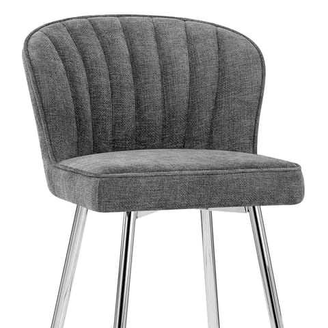 Chase Bar Stool Grey Fabric