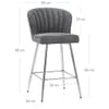 Chase Bar Stool Grey Fabric