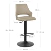 Iona Bar Stool Taupe