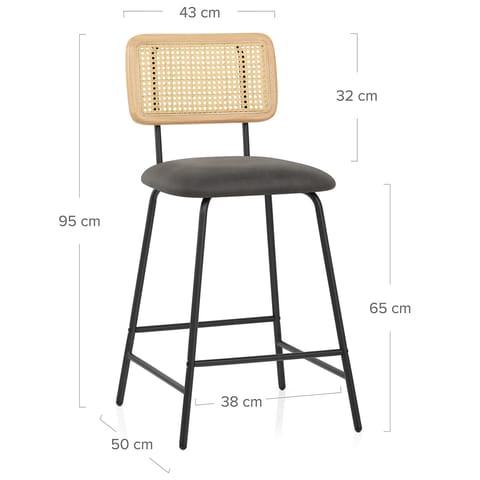 Cassis Bar Stool Charcoal