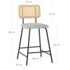 Cassis Bar Stool Grey