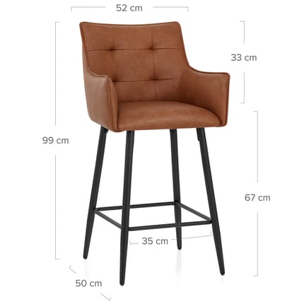 Montana Bar Stool Antique Tan Dimensions