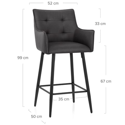 Montana Bar Stool Antique Dark Grey