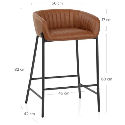 Cub Bar Stool Antique Brown Dimensions