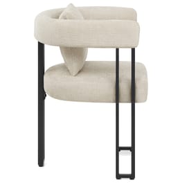 Gigi Chair & Cushion Cream Fabric