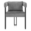 Gigi Chair & Cushion Grey Fabric