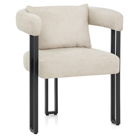 Gigi Chair & Cushion Cream Fabric