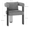 Gigi Chair & Cushion Grey Fabric