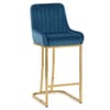 Paget Bar Stool Blue Velvet