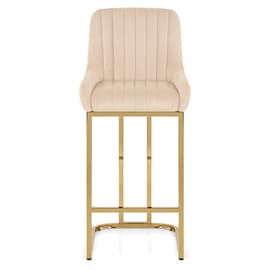 Paget Bar Stool Champagne Velvet