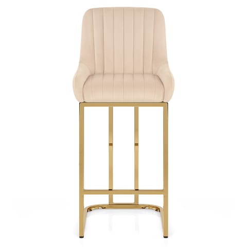 Paget Bar Stool Champagne Velvet