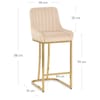 Paget Bar Stool Champagne Velvet