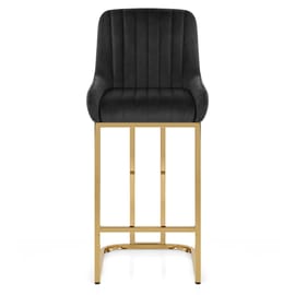 Paget Bar Stool Black Velvet