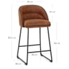 Jackie Bar Stool Brown & Black