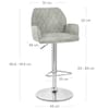 Harvard Bar Stool Light Grey