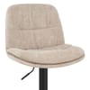 Angelo Bar Stool Beige Fabric