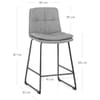 Devine Bar Stool Grey