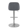 Freya Brushed Steel Stool Grey Fabric