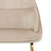 Valentina Gold Stool Beige Fabric