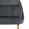 Valentina Gold Stool Grey Fabric